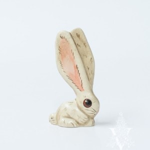 Tiny White Bunny with Big Ears