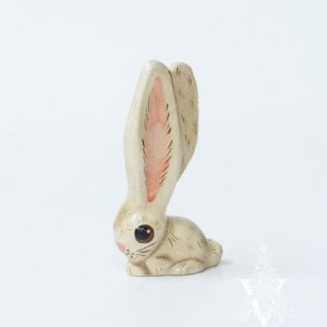 Tiny White Bunny with Big Ears