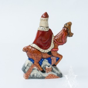 Santa and Reindeer on Rooftop