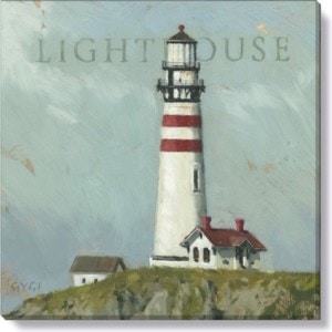 Striped Lighthouse Giclee Wall Art