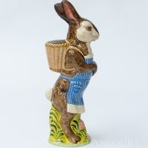 Brown Lady Rabbit with Striped Apron