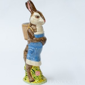 Brown Lady Rabbit with Striped Apron