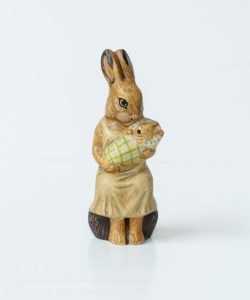 Mother Rabbit with Baby on Onion Skin Egg