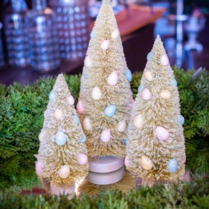 Bottle Brush Easter Trees (Set of 3)