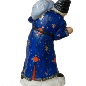 Blue Father Christmas Window Display