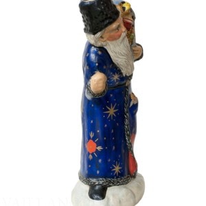 Blue Father Christmas Window Display