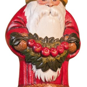 Red Father Christmas with Apple Swag