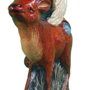 Santa Hugging Deer