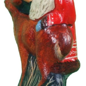 Santa Hugging Deer