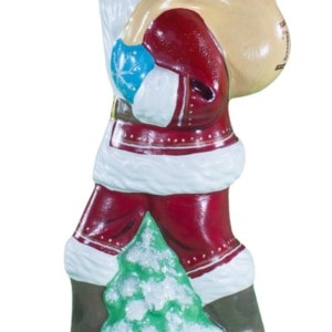 Burgundy Father Christmas with Walking Stick