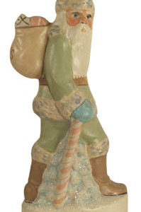 Pastel Father Christmas with walking stick