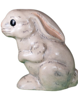 White Rabbit Sitting on Haunches