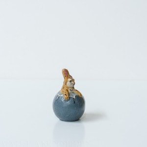 Two Tiny Bunnies in Cracked Blue Egg
