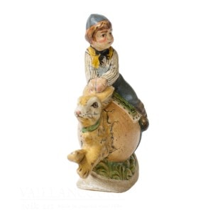 Limited Edition Boy Riding Bunny in Egg Rocker
