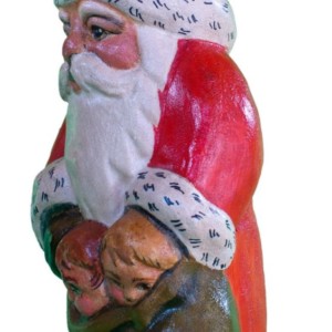Santa with 2 Children in Sack