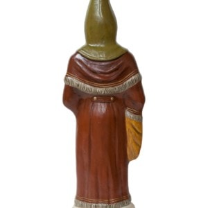 Father Christmas Window Display in Green Hood with Toys