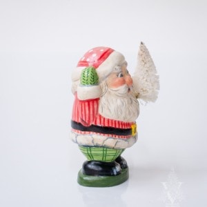 Jolly Little Santa with Bottlebrush Tree