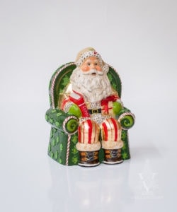 Gold Santa With Shopping Catalog