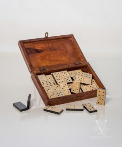 2" Ox Horn Dominos In 8" Wooden Box