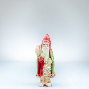 Ornate Colonial Santa with Brass Lantern
