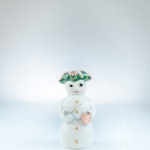 Glittered Colonial Snowman with Glasses