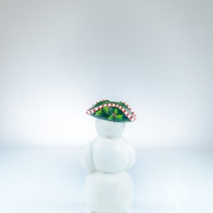 Glittered Colonial Snowman with Glasses