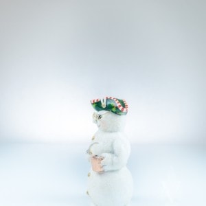 Glittered Colonial Snowman with Glasses