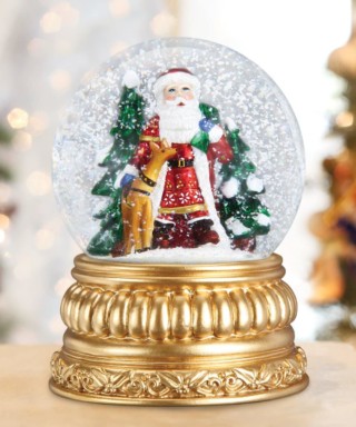 Nordic Santa Snow Globe
