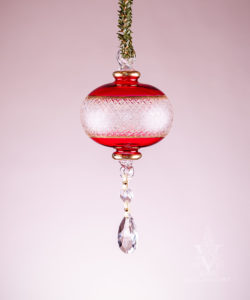 Red Ornament with Crystal