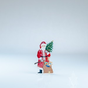 Santa Holding Tree Revealing Gifts by Wilhelm Schweizer
