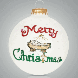 Crystal Collection Merry Christmas with Manger