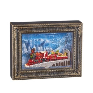 Santa Express Lighted Water Picture Frame