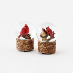 Cardinal Waterglobe - White Christmas (Assorted)