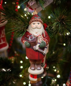 American Santa Ornament Holding Aldrich Toys