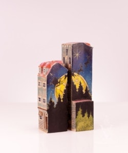 Christmas Village Two Building Set — Santa's Sleigh
