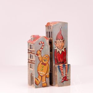 Christmas Village Two Building Set — Santa's Sleigh