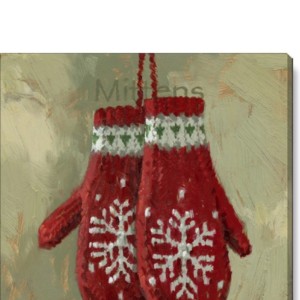 Winter Mittens Giclee Wall Art