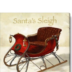 Santa'S Sleigh Giclee Wall Art