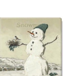 Snowman with Bird Giclee Wall Art