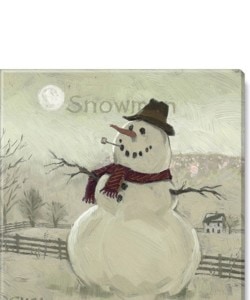 Snowman At Sunrise Giclee Wall Art