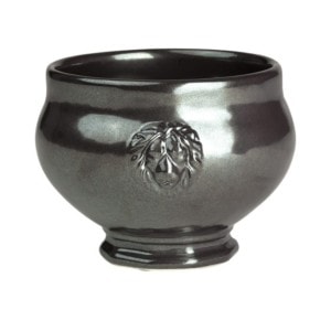 Pewter Stoneware Footed Soup Bowl
