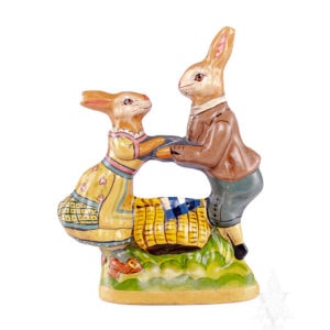 Dancing Rabbits Around Basket