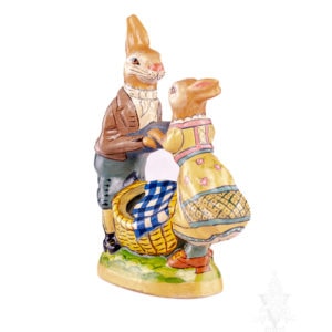 Dancing Rabbits Around Basket