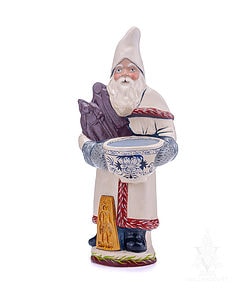 Santa with Delft Punchbowl and Ginger Cake