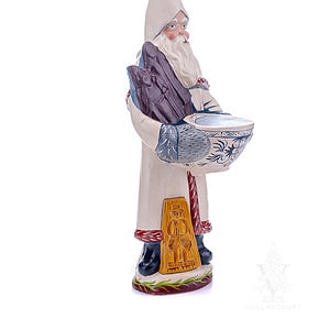 Santa with Delft Punchbowl and Ginger Cake