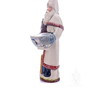 Santa with Delft Punchbowl and Ginger Cake