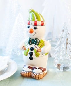 Plaid Snowman on Snowshoes