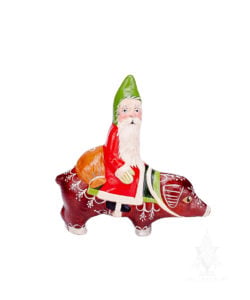 Santa on Gingerbread Pig