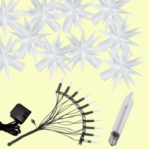 Herrnhut Plastic White Moravian Star Chain (12m)