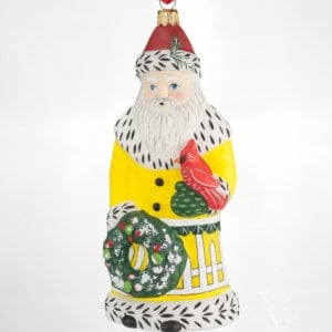 Santa in Yellow with Cardinal